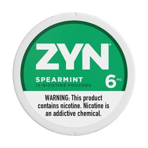 ZYN Nicotine SPERMINT Pouches 6mg 15 Pouches